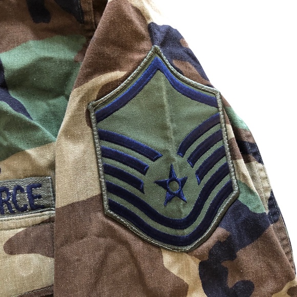 United States Military US Army Air Force Military fatigues Camo Button Up  Large - Picture 8 of 10